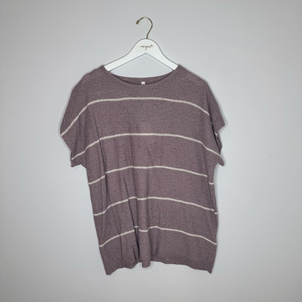 NWT Wishlist | Striped Mauve Knit Top | Size M/L